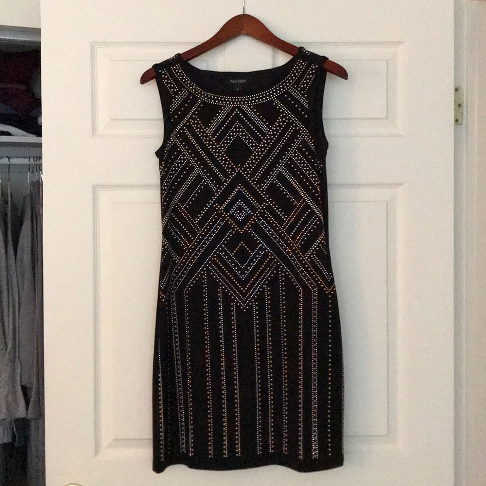 White House Black Market embellished party dress